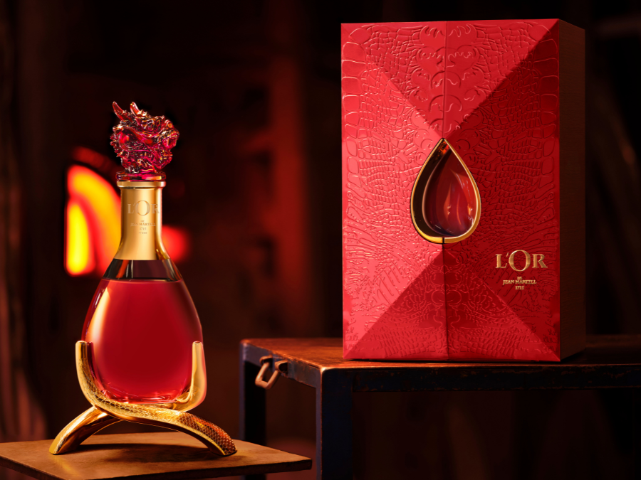 Bottle of and box for L'Or de Jean Martell Zodiac Edition 2024