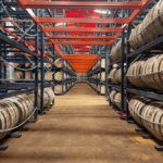 Interior of American whiskey maturation warehouse