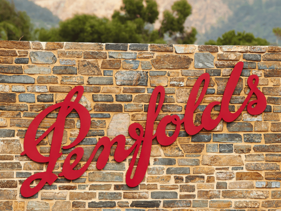 Penfolds logo on an external wall