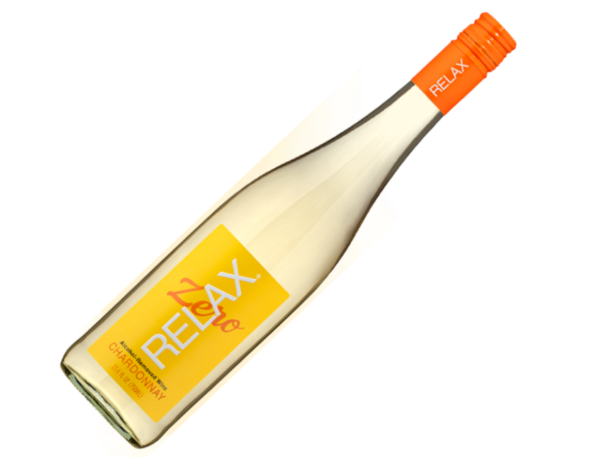 Bottle of Relax Zero Alcohol-Removed Chardonnay