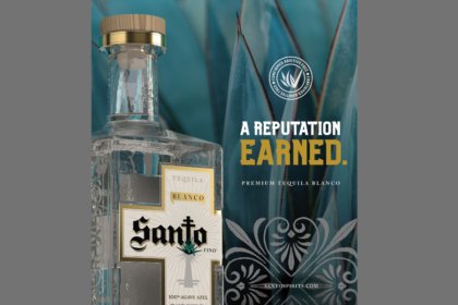 Ad from Santo tequila's marketing campaign