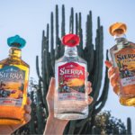 Three bottles of different expressions of Sierra Tequila