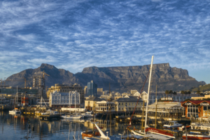View of Table Mountain from Cape Town harbour