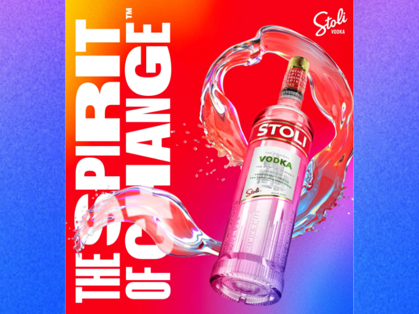 Bottle of Stoli vodka