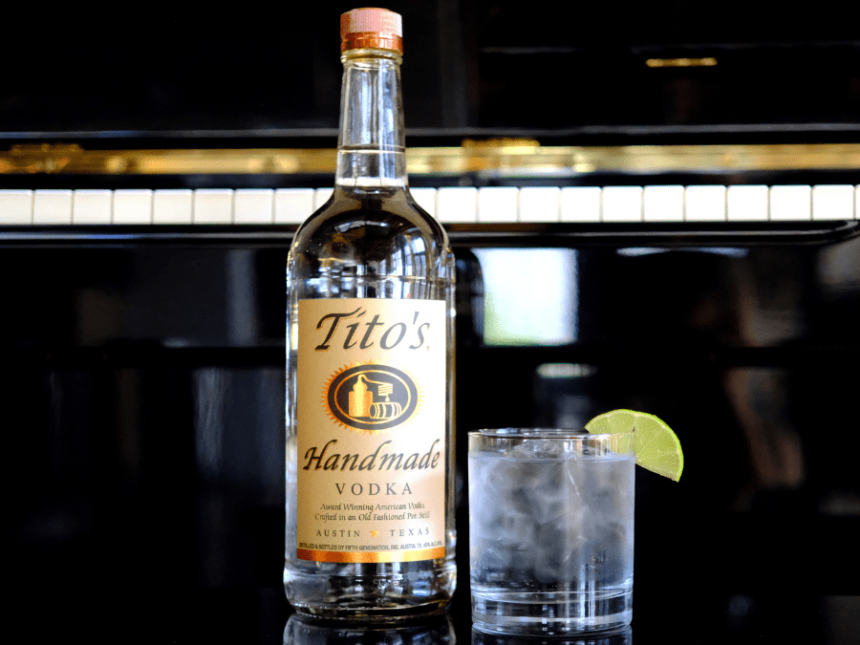Tito's Handmade Vodka bottle