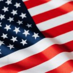 Close-up of flag of the USA