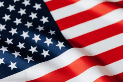 Close-up of flag of the USA