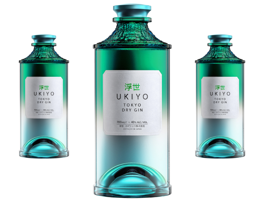 Bottle of Ukiyo Tokyo Dry Gin