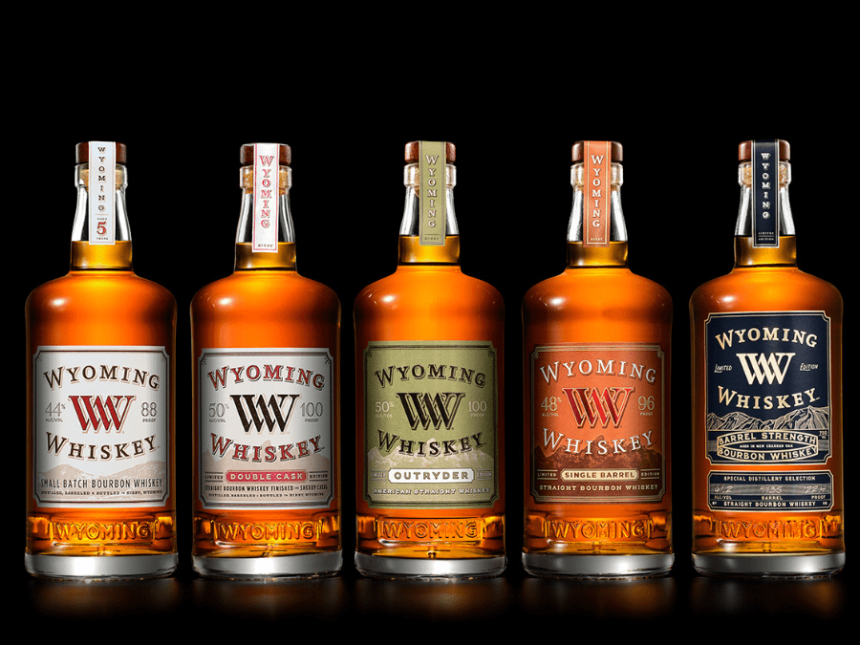 Wyoming Whiskey portfolio five bottles