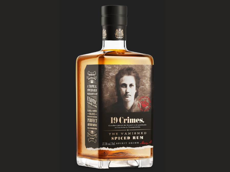 Bottle of 19 Crimes Spiced Rum