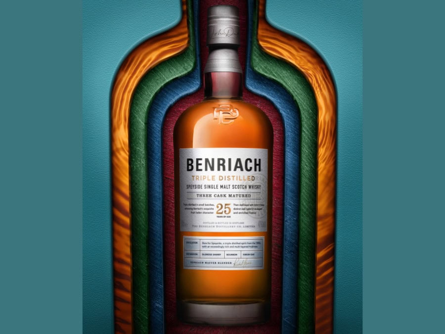Bottle of Benriach Triple Distilled 25 Years Old