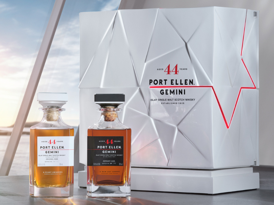 The Port Ellen Gemini double-set including box
