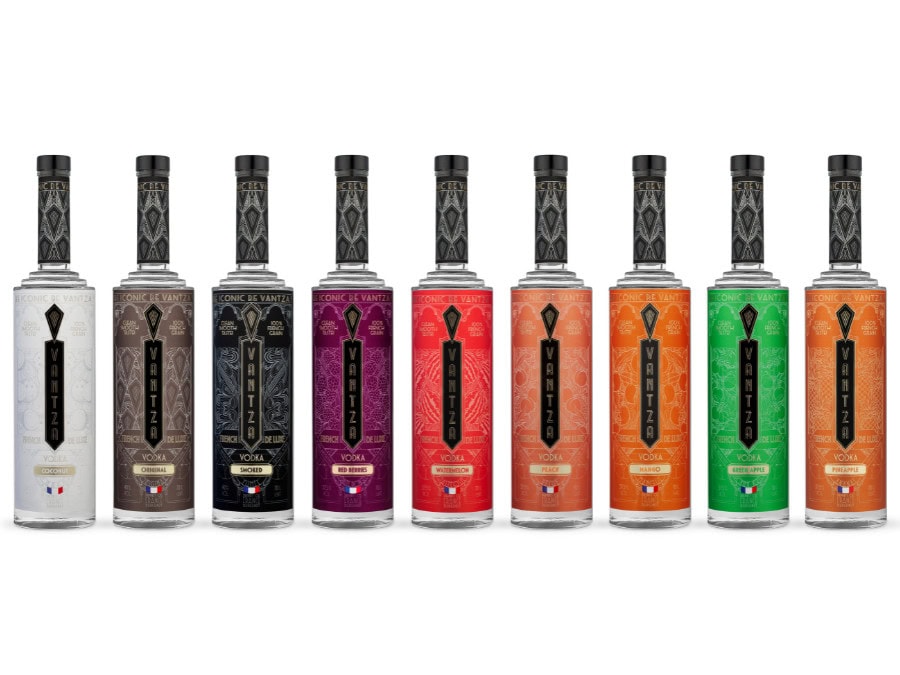 Vantza Vodka portfolio of nine expressions