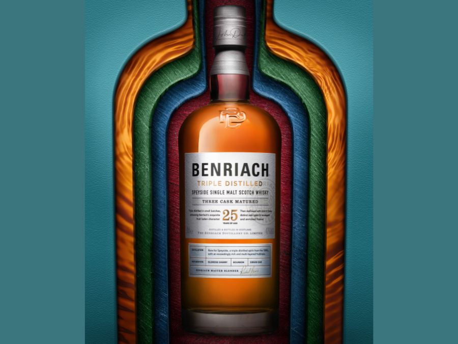 Bottle of Benriach Triple Distilled 25 Years Old