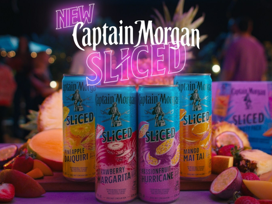 Four flavours of Captain Morgan Sliced