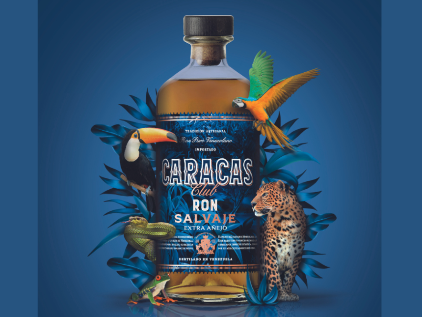 Bottle of Caracas Salvaje rum