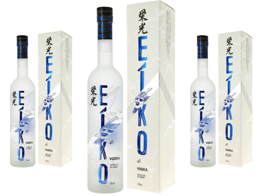 Bottle of and box for Eiko Vodka