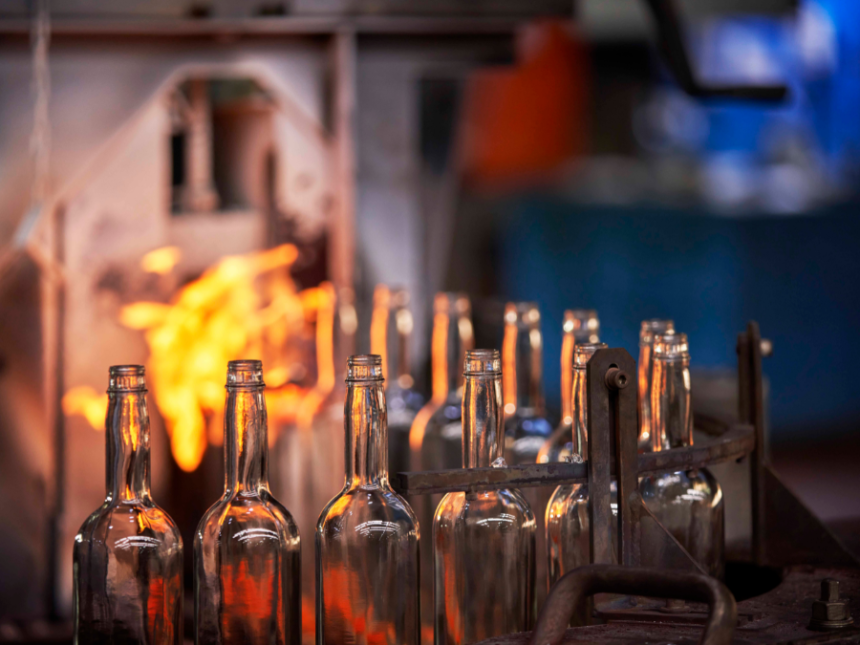 Glass bottle production line at GCA