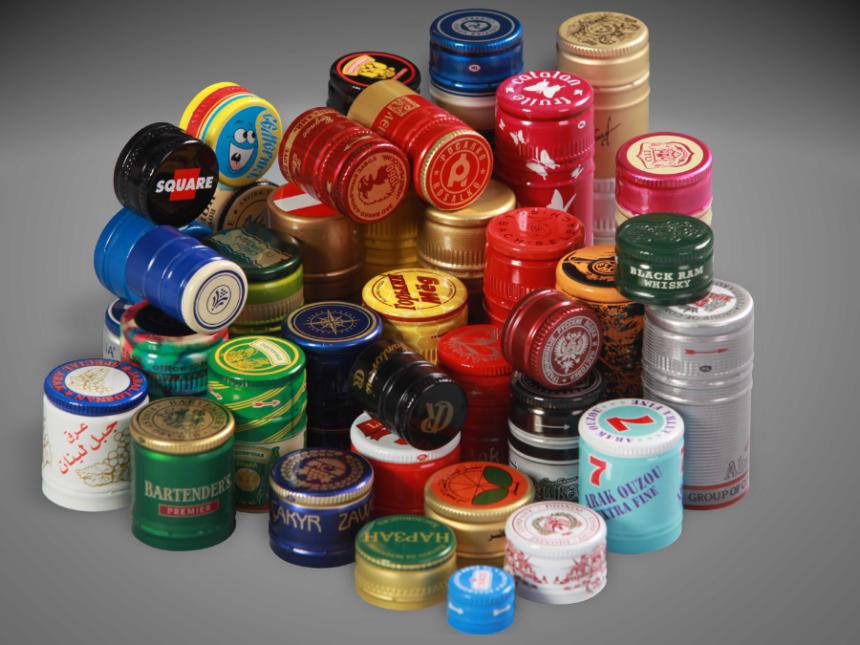 Bottle caps produced by Herti