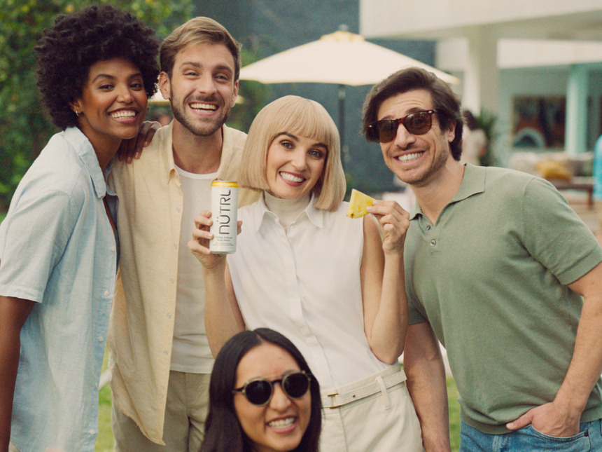 Still from advert for Nutrl Vodka Seltzer