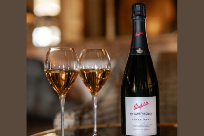 Bottle of Penfolds Cuvee Brut champagne