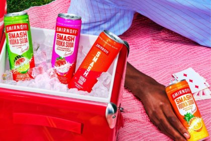 Four variants from Smirnoff Smash Vodka Soda