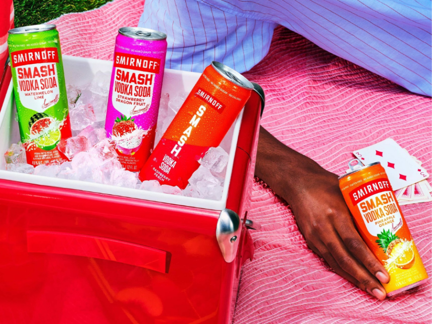 Four variants from Smirnoff Smash Vodka Soda