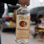Bottle of Tito's Handmade vodka