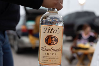 Bottle of Tito's Handmade vodka