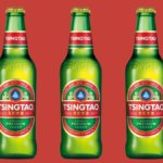 Three bottles of Tsingtao lager