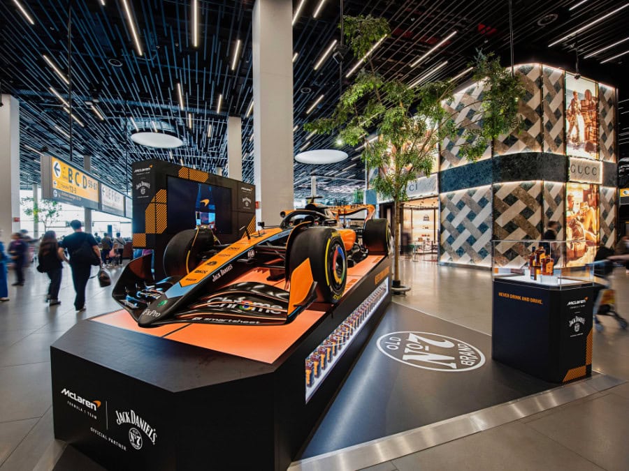 The Jack Daniel's & McLaren activation at Schiphol Airport