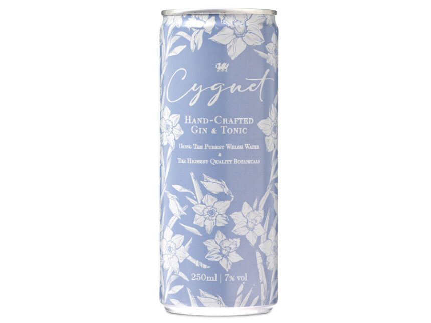 Can of Cygnet Welsh Dry Gin and Tonic