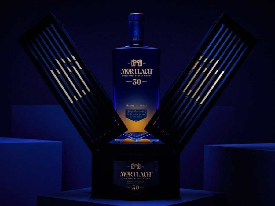 Bottle of and box for Mortlach 30 Year Old Midnight Malt