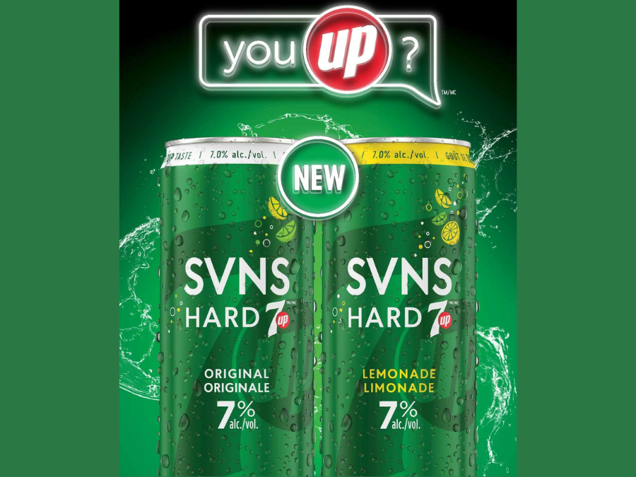Cans of SVNS Hard 7UP Original and Lemonade