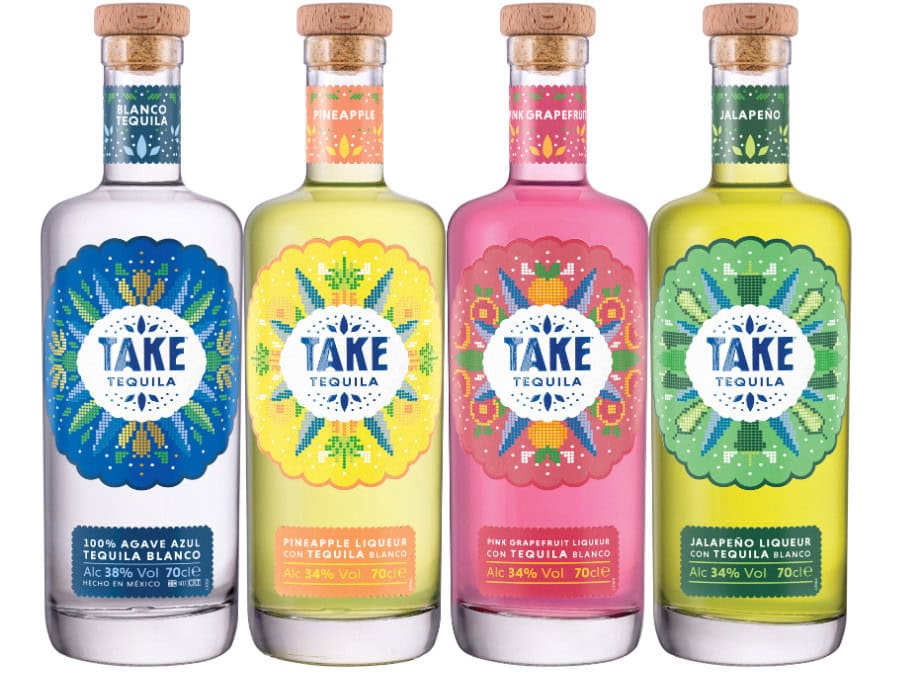 The debut four SKUs from Take tequila brand