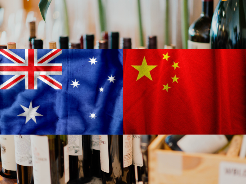 Australian and Chinese flags