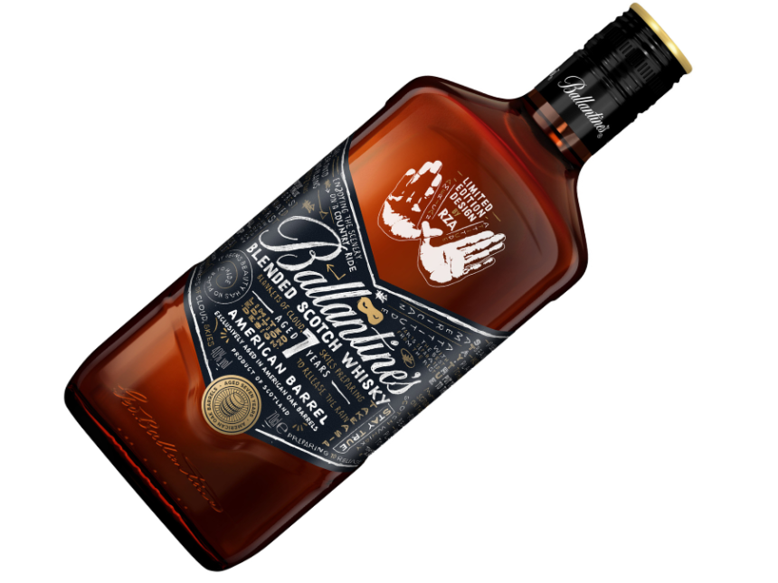 Bottle of Ballantine's 7 American Barrel x RZA Limited Edition