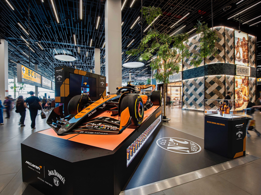 The Jack Daniel's & McLaren activation at Schiphol Airport