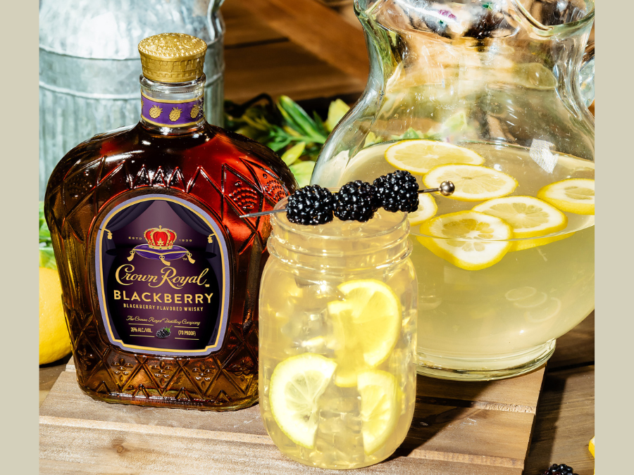 Bottle of Crown Royal Blackberry Flavored Whisky