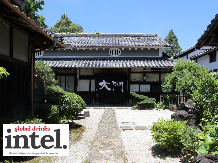 Entrance to the Daimon sake brewery in Osaka, Japan