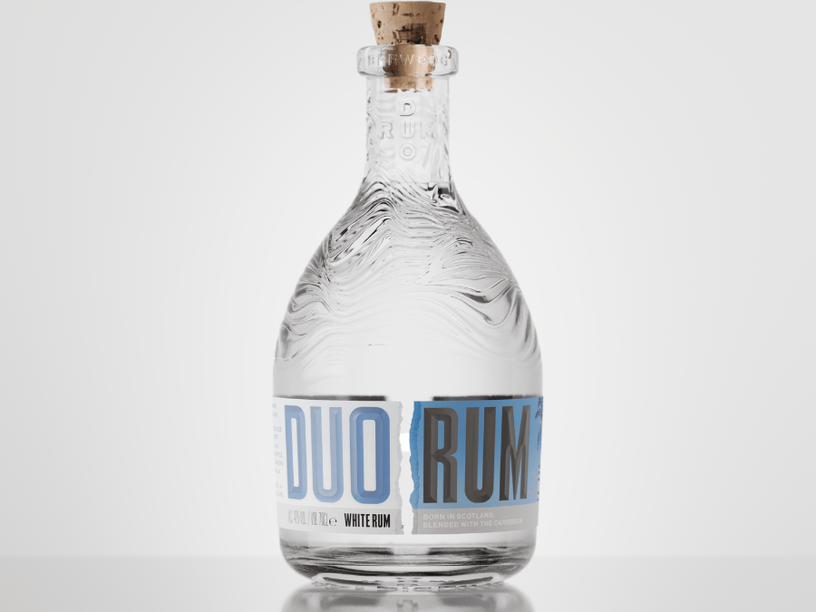 Bottle of Duo White Rum