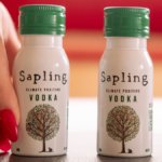 Two 5cl aluminium bottles of Sapling Vodka