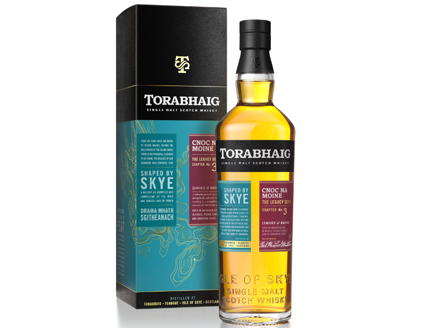 Bottle of and box for Torabhaig Cnoc Na Mòine
