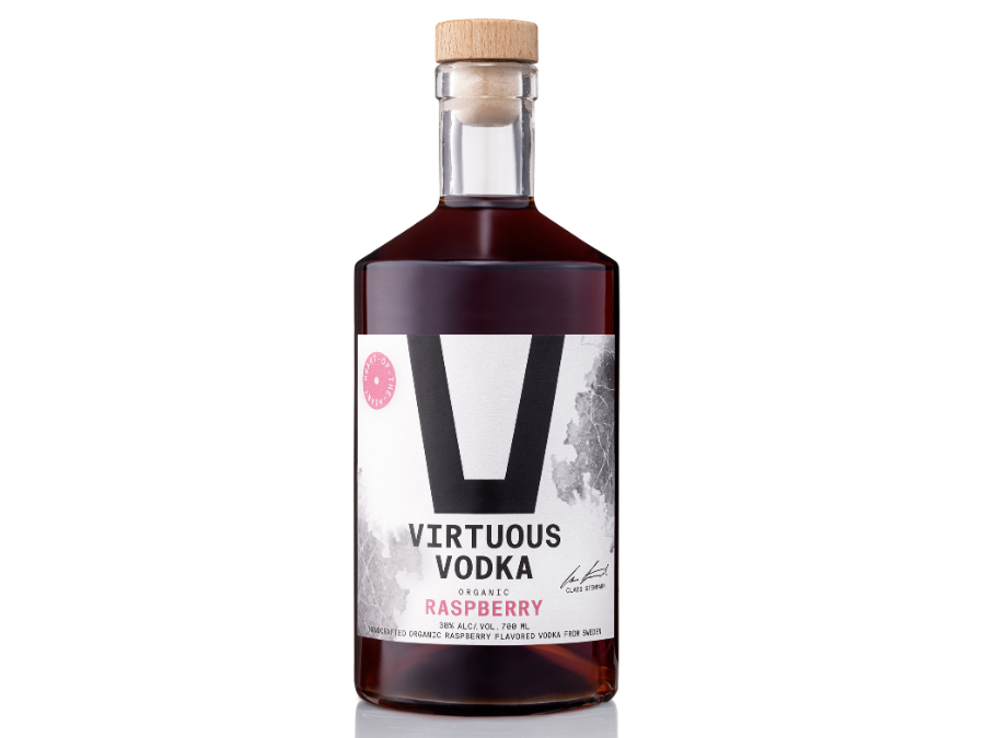Bottle of Virtuous Vodka Raspberry