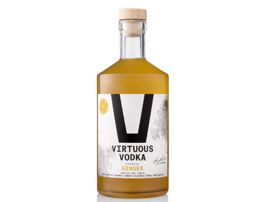 Bottle of Virtuous Vodka Ginger