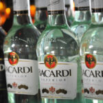 Bottles of Bacardi rum