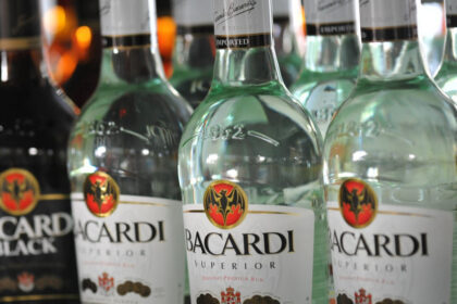 Bottles of Bacardi rum