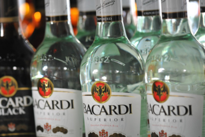Bottles of Bacardi rum