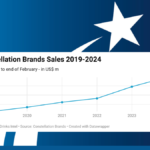 Chart showing Constellation Brands sales 2019-2024