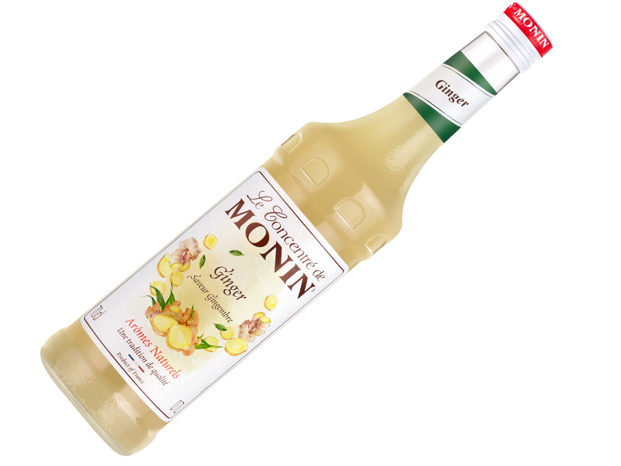 Bottle of Le Sirop de Monin Ginger cocktail syrup